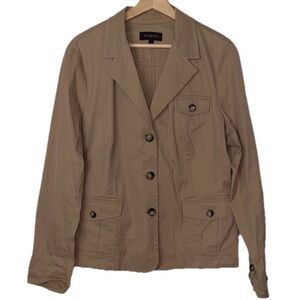 Talbots Tan Cotton Blazer Jacket Sz. 16